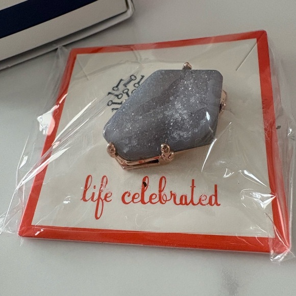 NWT Keep Collective “Five Points Druzy Grey” stone Charm Purple stone - Picture 2 of 5